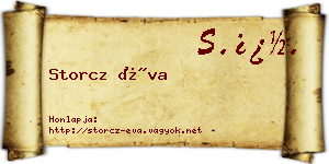 Storcz Éva névjegykártya